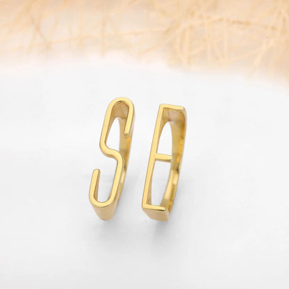 Customized Two Initial Ring