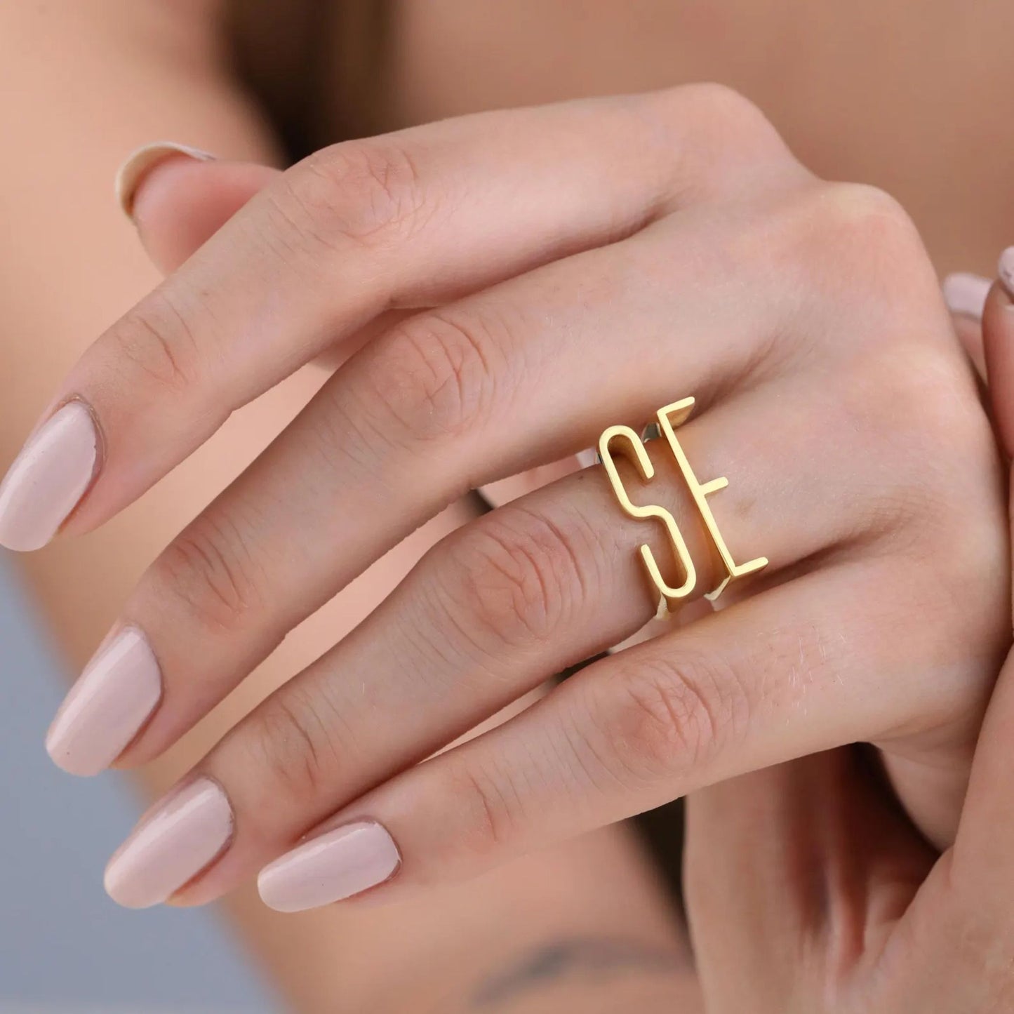 Customized Two Initial Ring