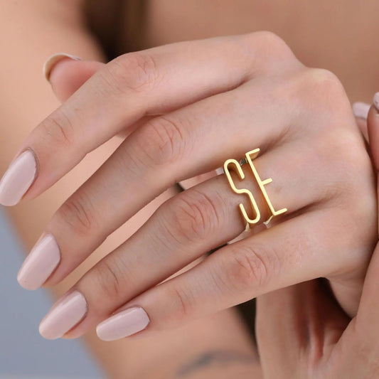 Customized Two Initial Ring