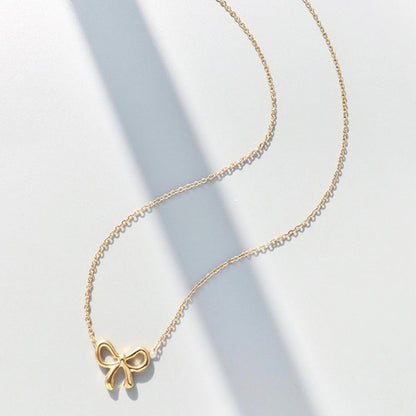Cute Bow Pendent Necklace