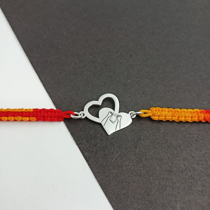 Cute Handmade Heart Rakhi For Brother