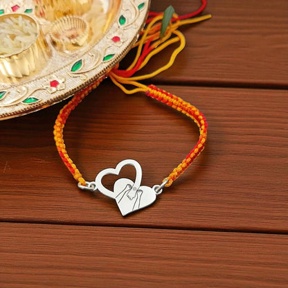 Cute Handmade Heart Rakhi For Brother