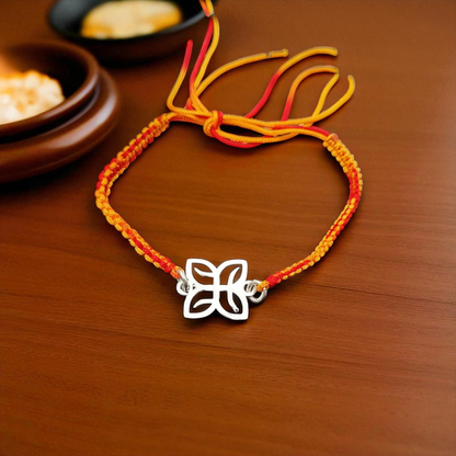 Designer Silver Rakhi For Brother