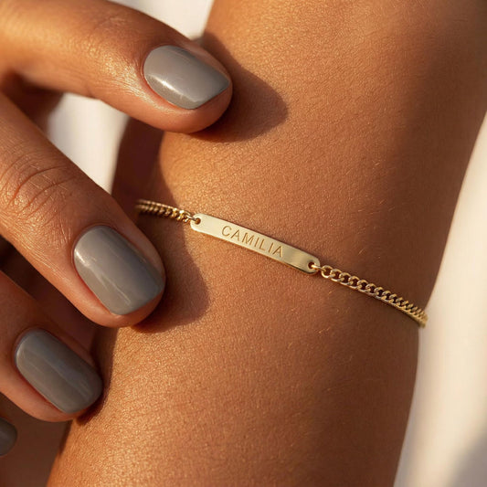 Engraved Name Bar Bracelet