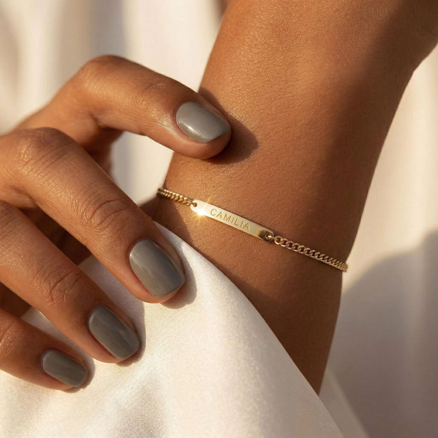 Engraved Name Bar Bracelet