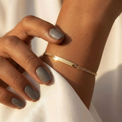 Engraved Name Bar Bracelet
