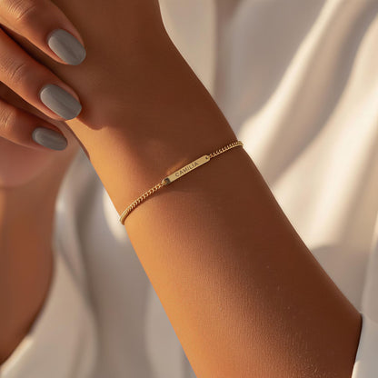 Engraved Name Bar Bracelet