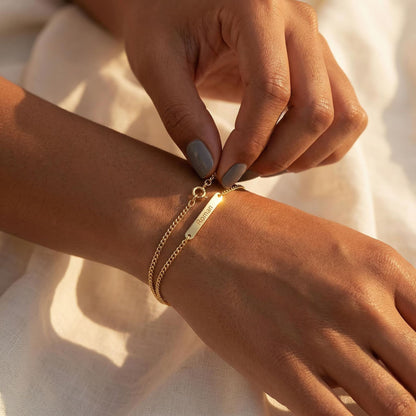 Engraved Name Bar Bracelet