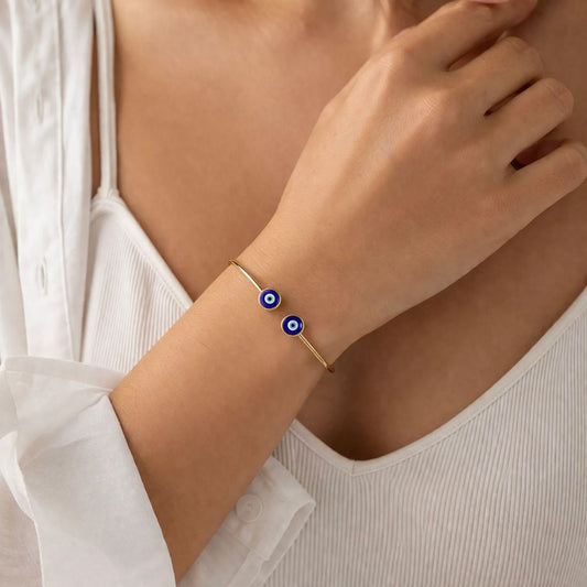 Evil Eye Bracelet - Turkish Nazar Stacking Bracelet 
