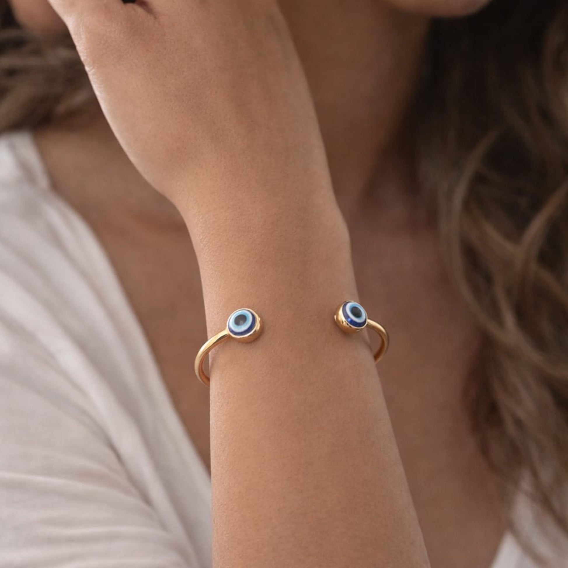 Evil Eye Bracelet - Turkish Nazar Stacking Bracelet 