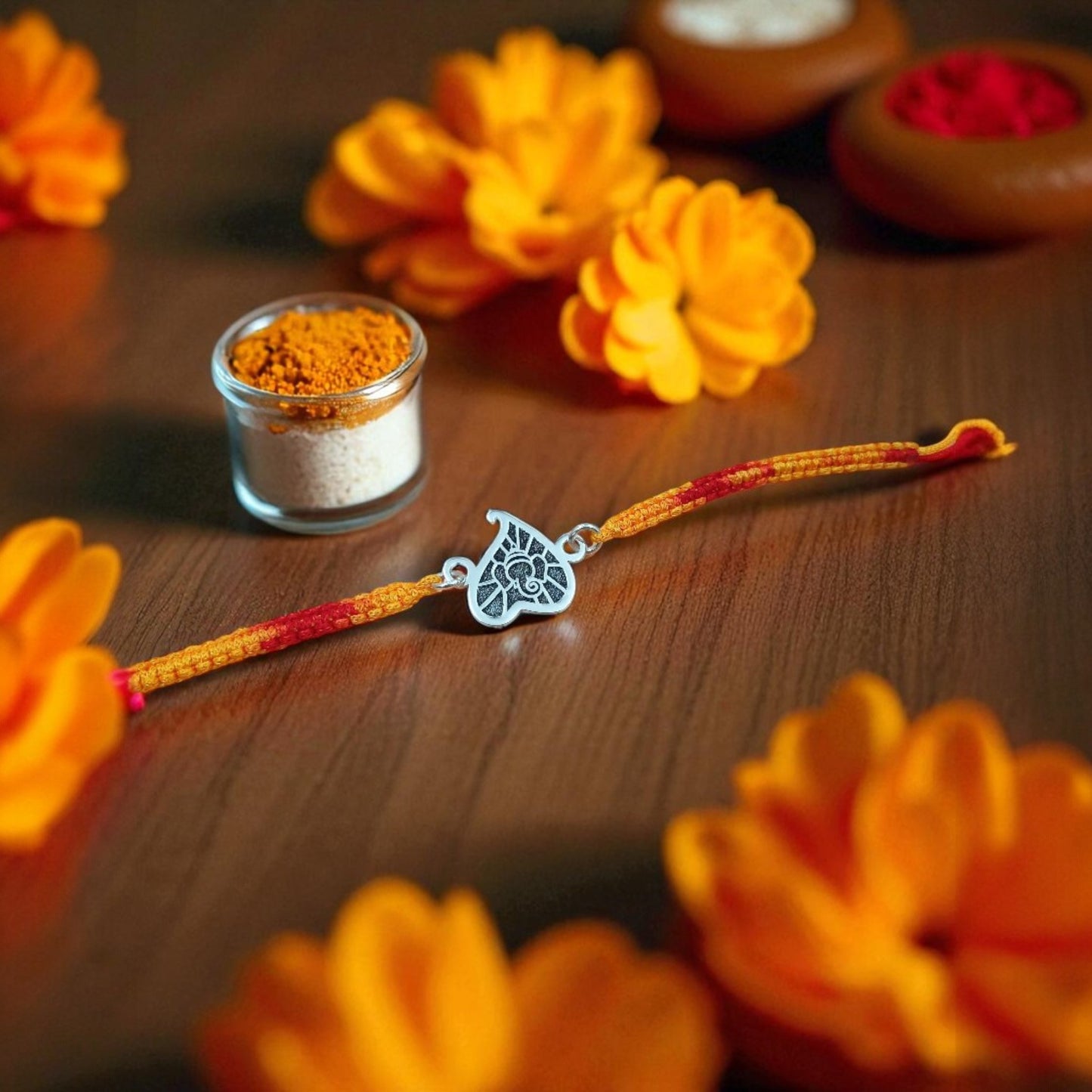 Ganesha Silver Bracelet Silver Rakhi
