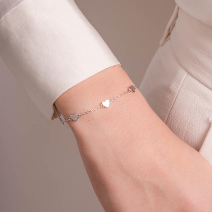 Heart Bracelet, Love Bracelet, Gold Charm Bracelet