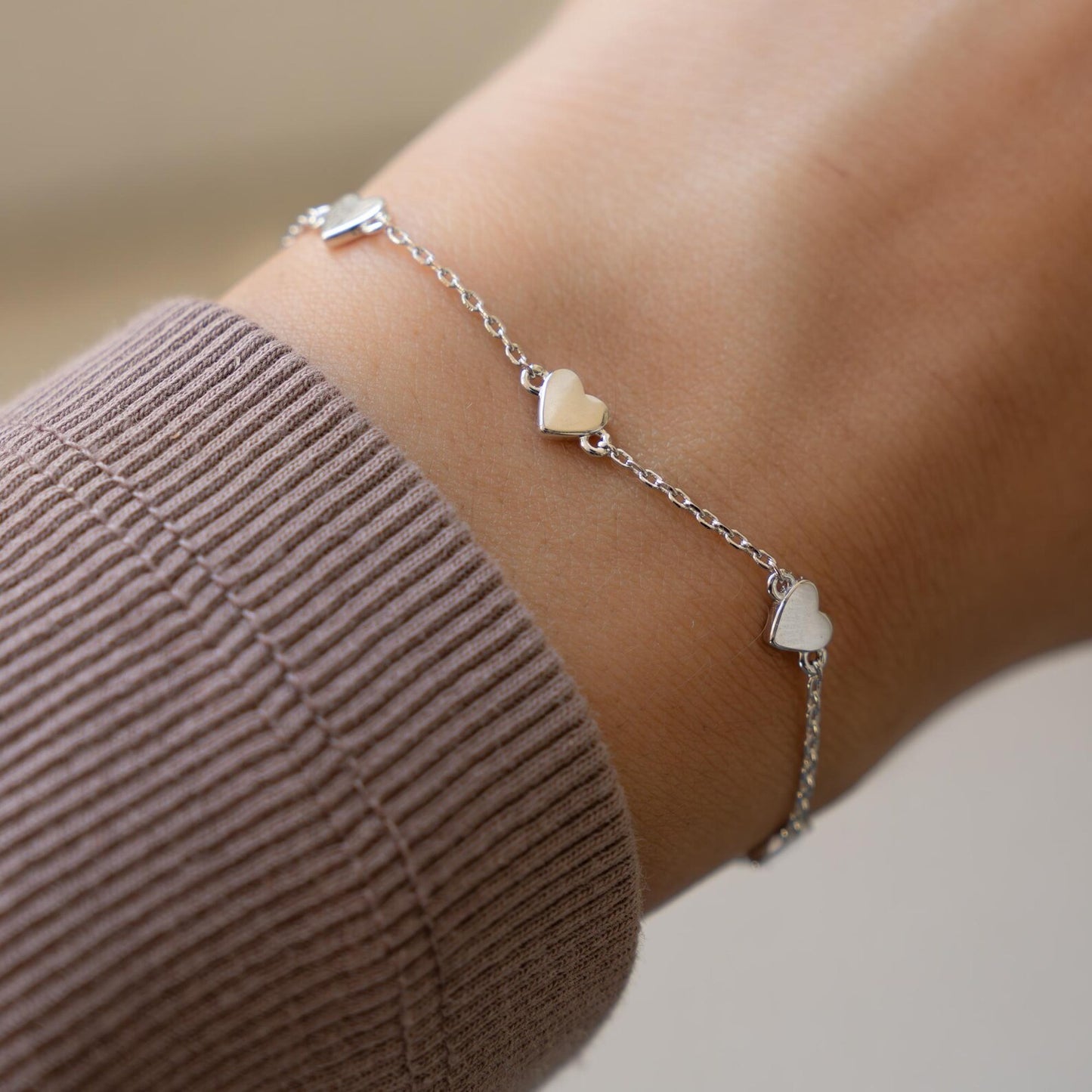 Heart Bracelet, Love Bracelet, Gold Charm Bracelet