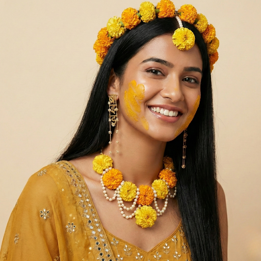 Hindi Bride Name Designer Earrings