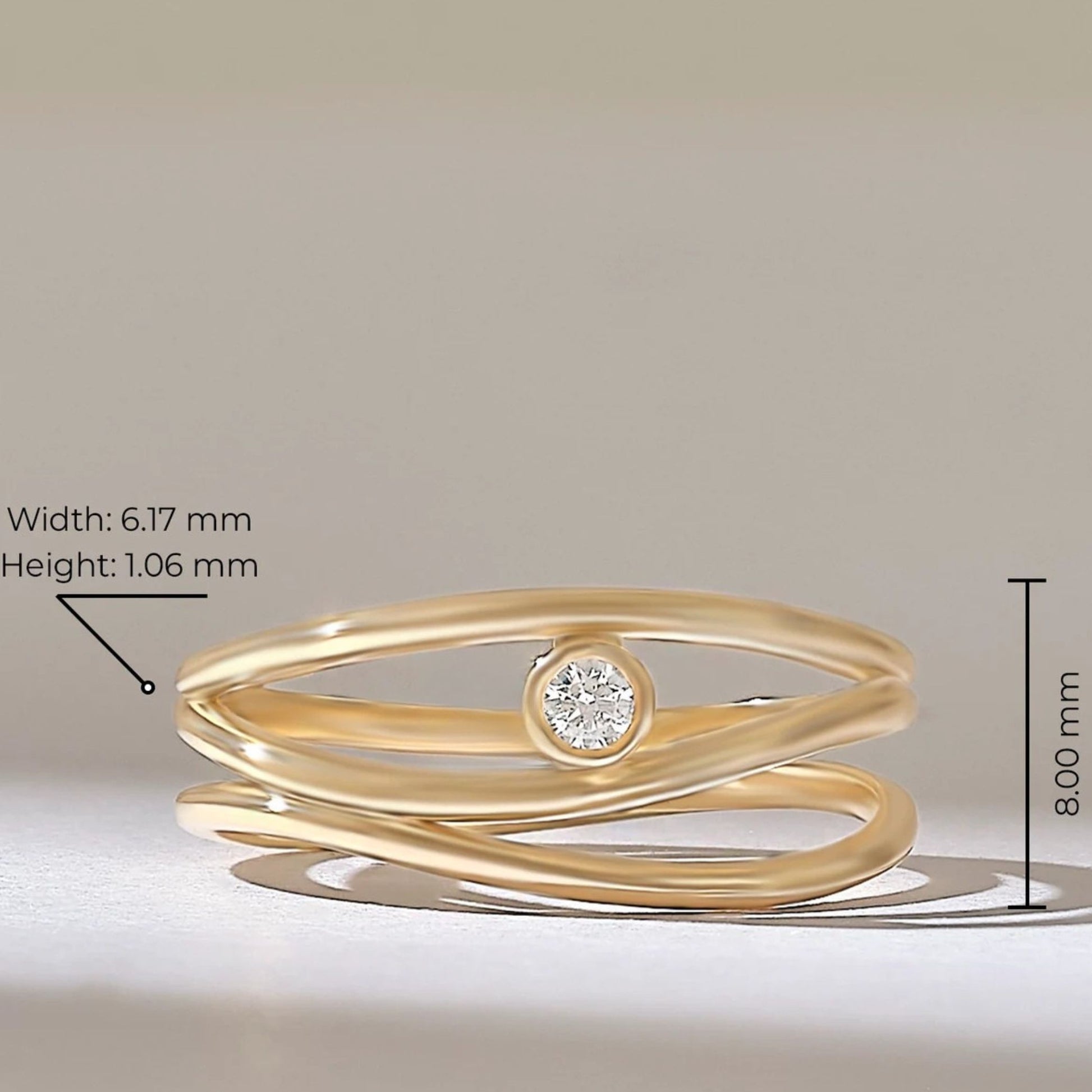 Interlocking Band Ring- Engagement Ring