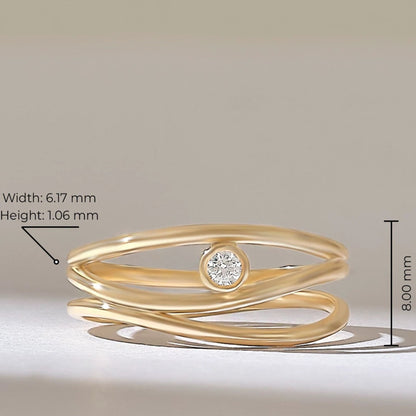 Interlocking Band Ring- Engagement Ring
