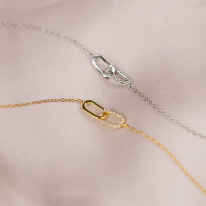 Interlocking Paperclip Chain Bracelet