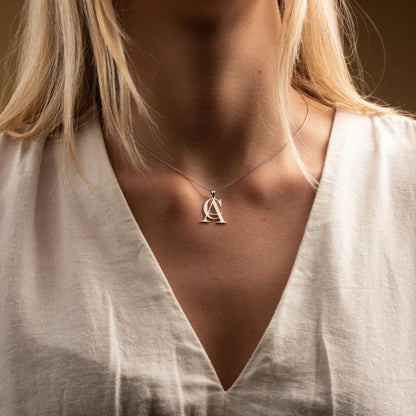 Double initial Necklace, Custom Two Letter Necklace