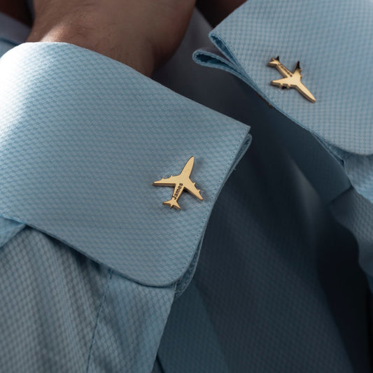 Men's Personalized Aeroplane Cufflinks