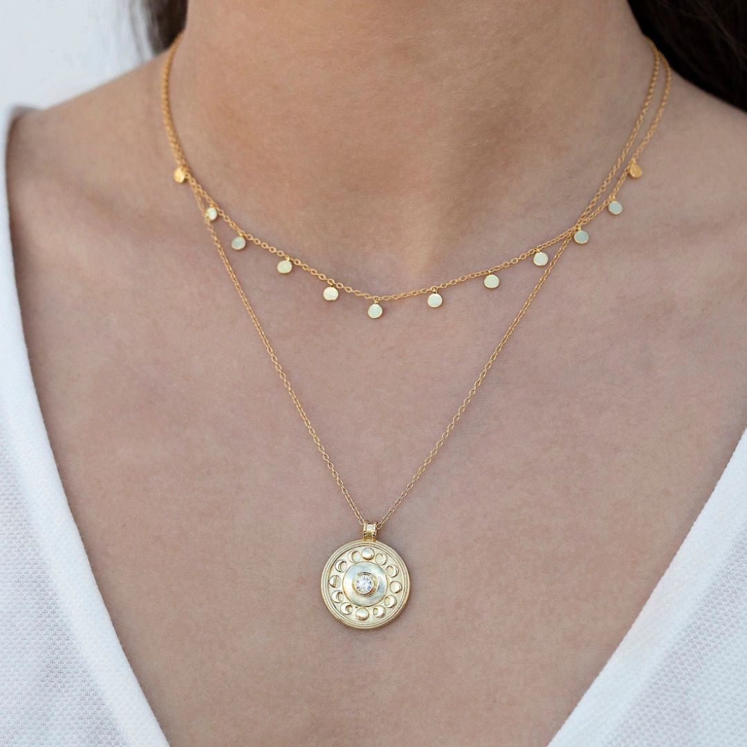 Minimalist Dangling Small Coins Choker Necklace