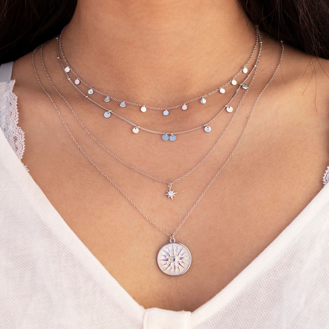 Minimalist Dangling Small Coins Choker Necklace