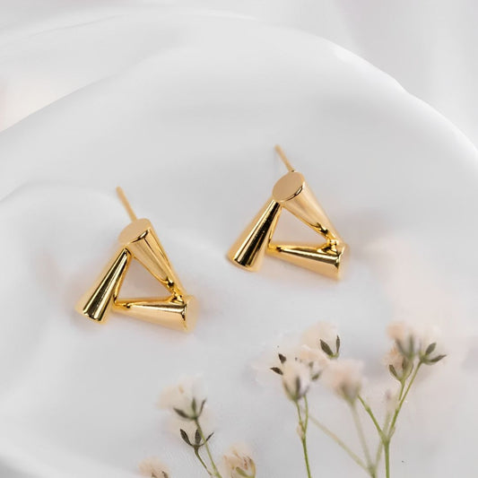 Minimalist Triangle Hoop Earrings