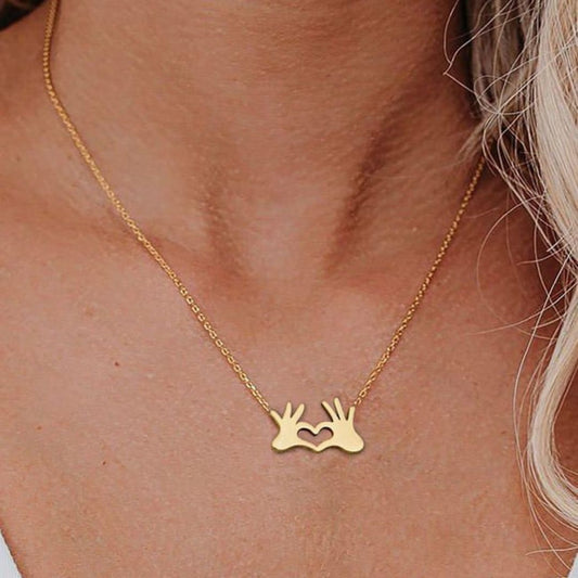Minimalistic Heart Gesture Necklace