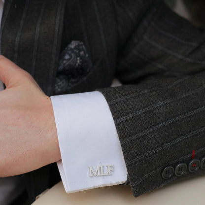 Personalized 3 Initial Cufflink