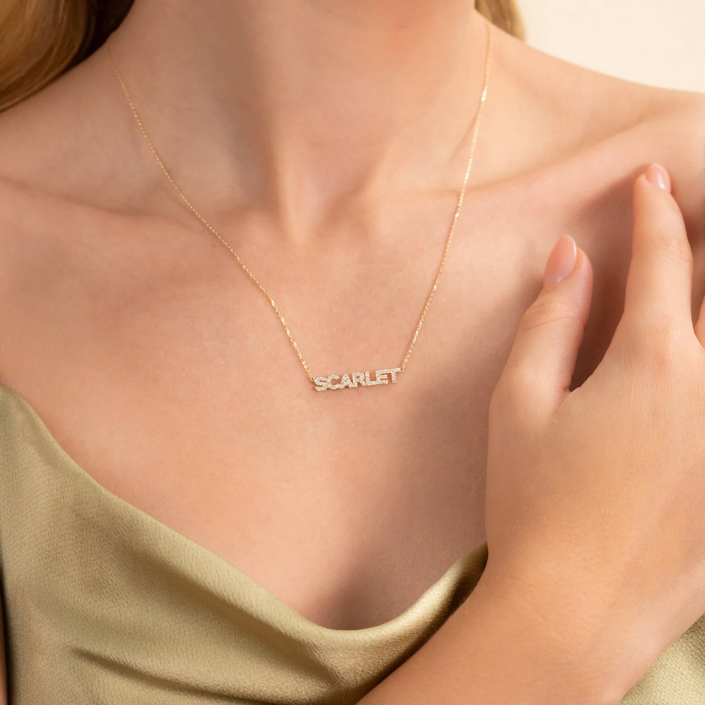 Personalized Diamond Name Necklace