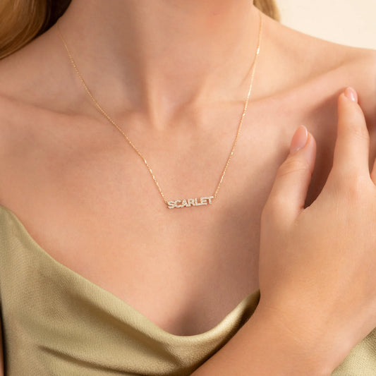 Personalized Diamond Name Necklace