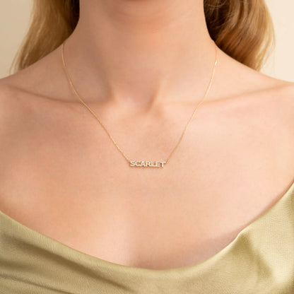 Personalized Diamond Name Necklace