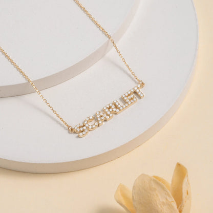 Personalized Diamond Name Necklace