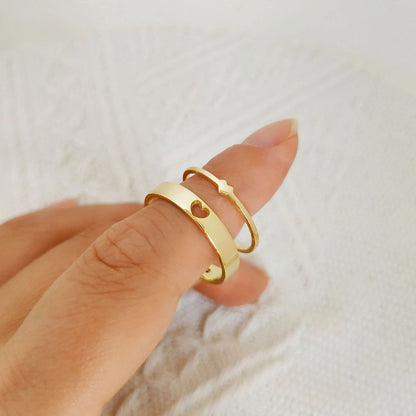 Personalized Engraved Couples Ring Set, Matching Ring Set