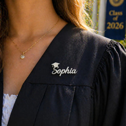 Personalized Graduation Hat Brooch Pin