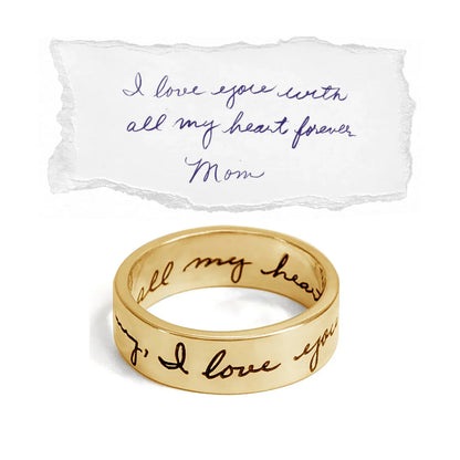 Personalized Handwriting Ring