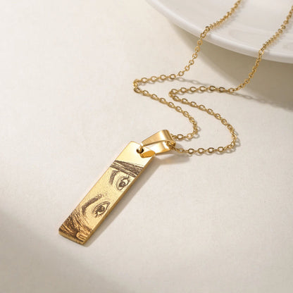 Personalized Human Eye Pendant Necklace