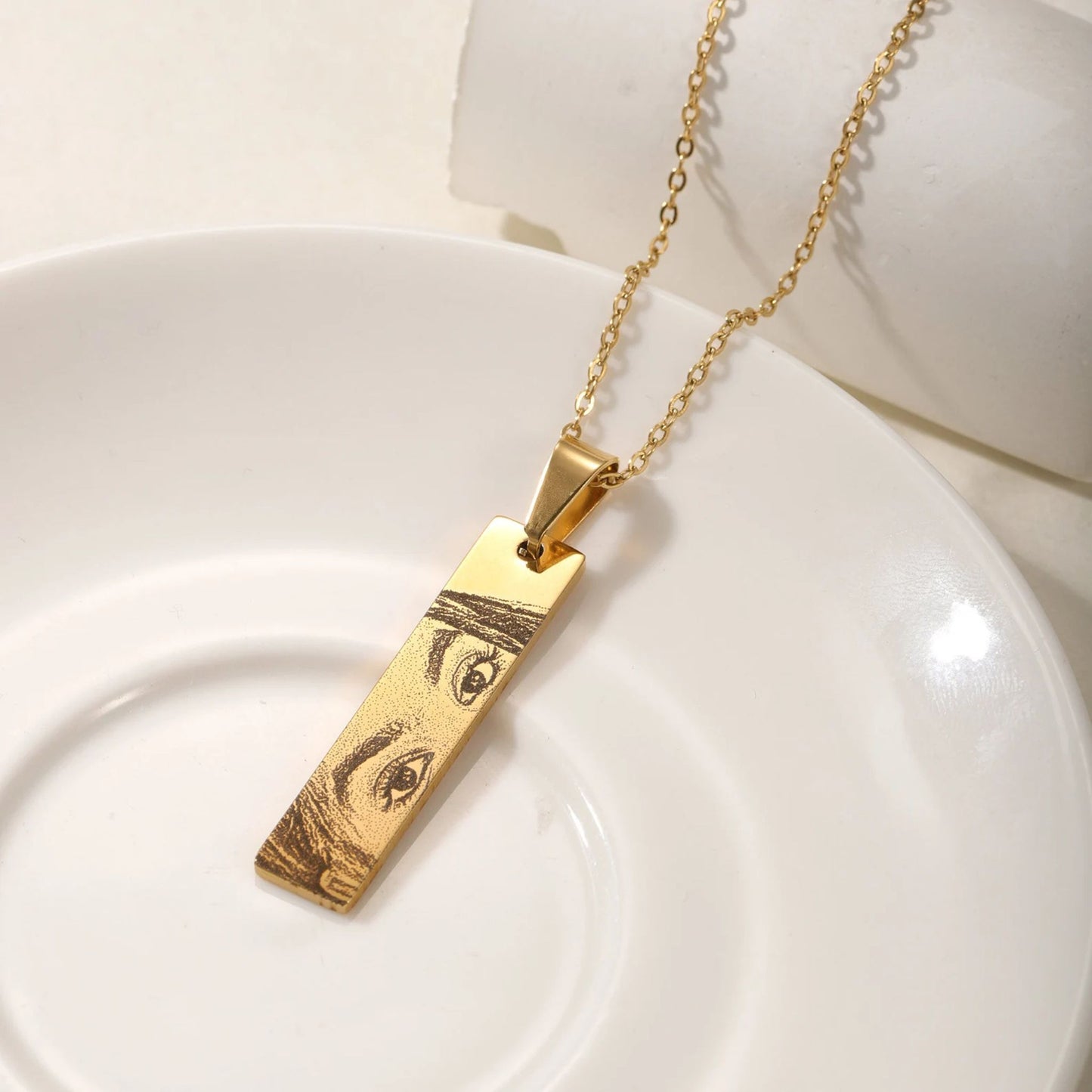 Personalized Human Eye Pendant Necklace