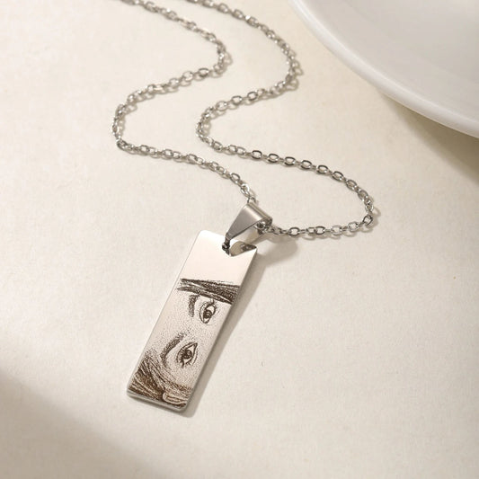 Personalized Human Eye Pendant Necklace