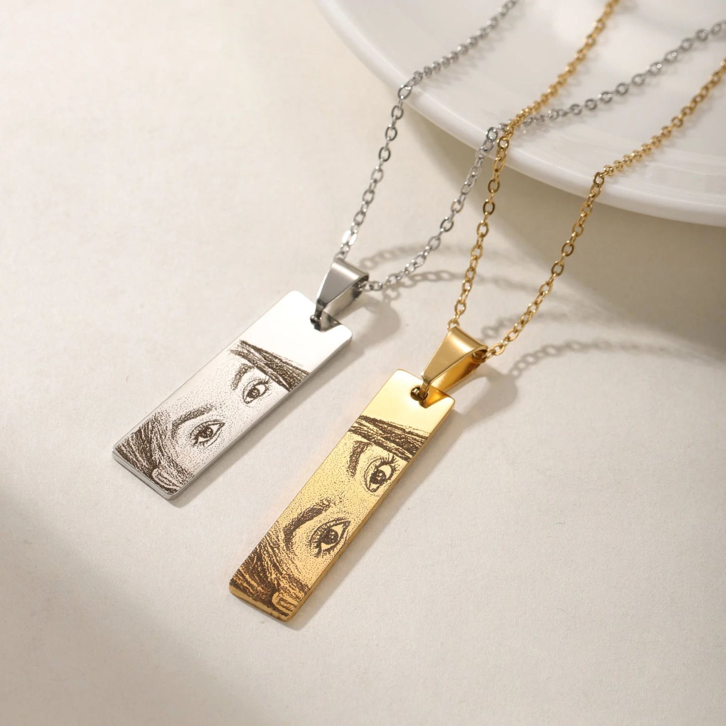 Personalized Human Eye Pendant Necklace