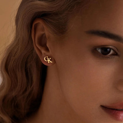 Personalized Initial Stud Earrings