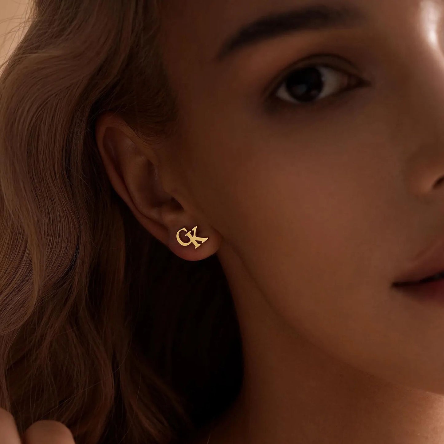 Personalized Initial Stud Earrings