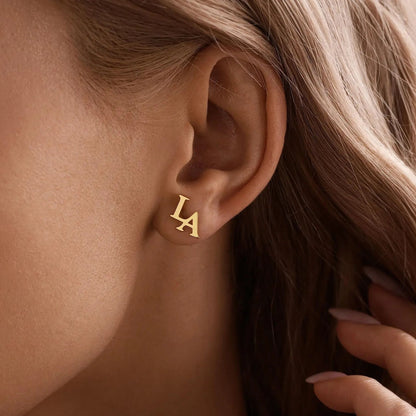 Personalized Initial Stud Earrings