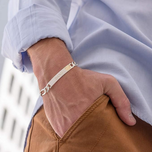 Personalized Mens Name Engrave Bracelet
