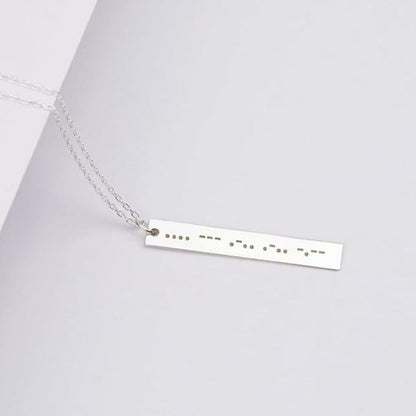 Personalized Morse Code Bar Necklace