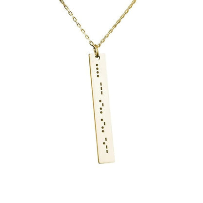 Personalized Morse Code Bar Necklace