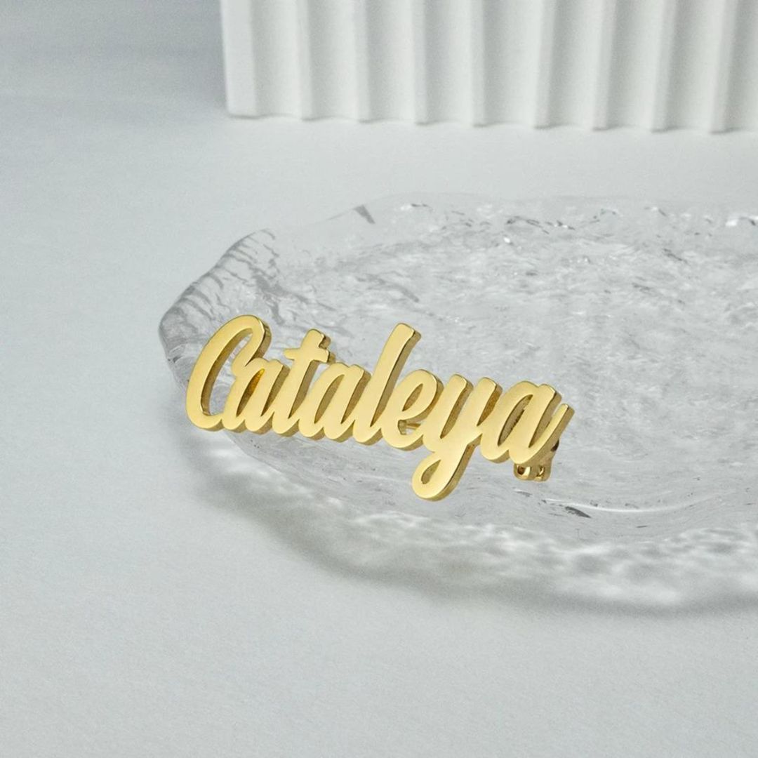Personalized Name Brooch Unisex