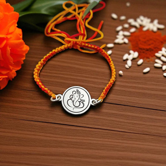Shree Ganesha Silver Rakhi