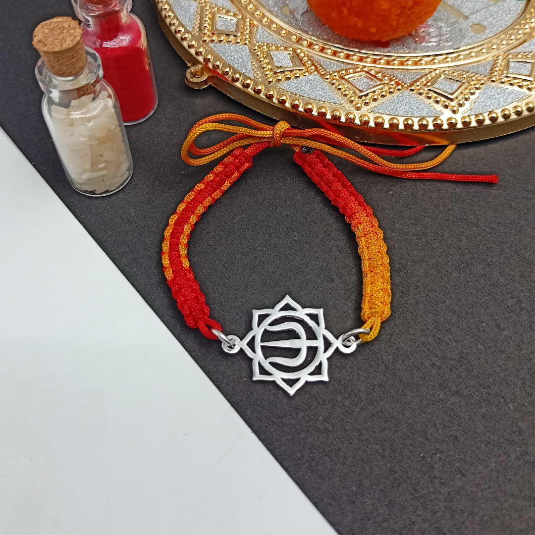 Silver Trishul Rakhi