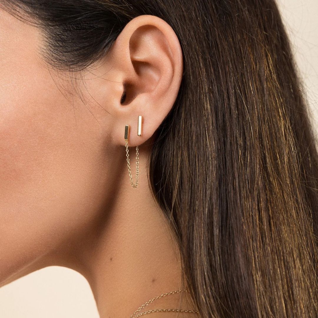 Small Bar Earrings | Minimal Line Earrings