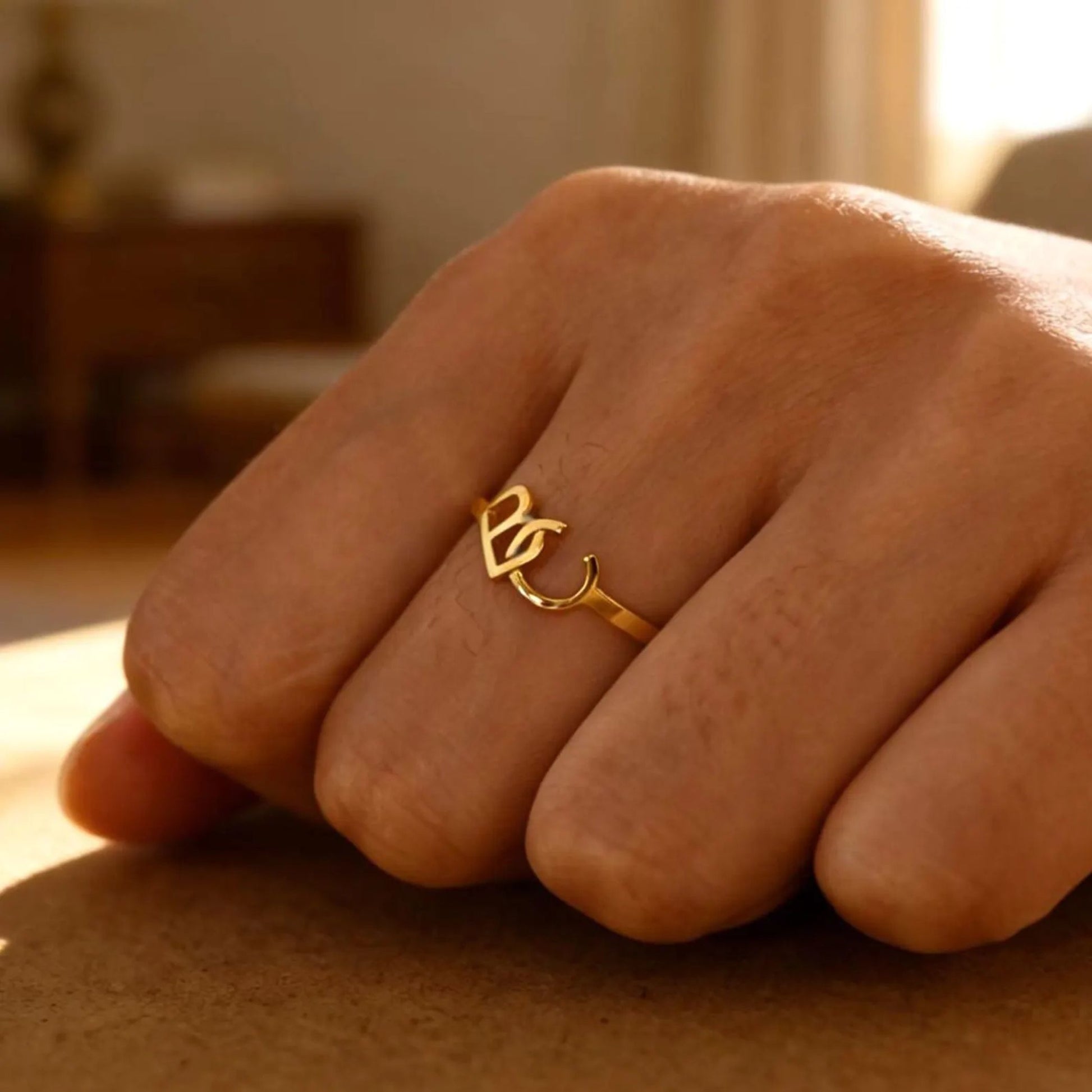 Stylish Custom Initial Ring 
